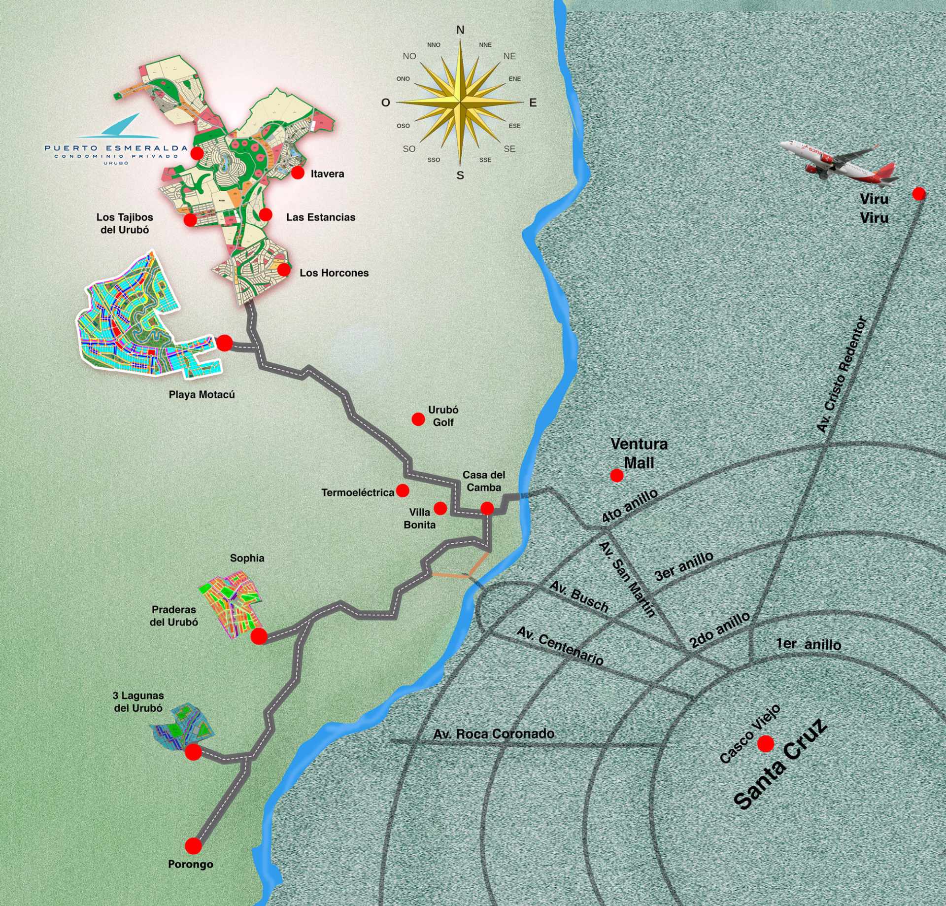 Terreno Urbanización LOS HORCONES - Urubó Foto 3