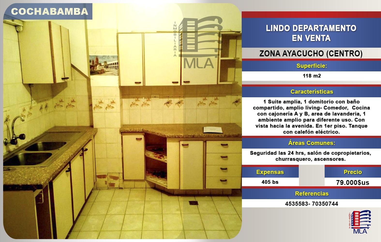 Departamento en Cala Cala en Cochabamba 2 dormitorios 1 baños  Foto 1