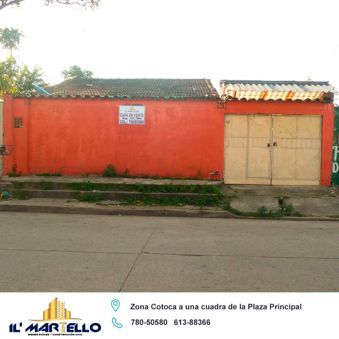 Casa A 1 CUADRA DE LA PLAZA PRINCIPAL DE COTOCA, CALLE TTE. AÑES 

 Foto 1