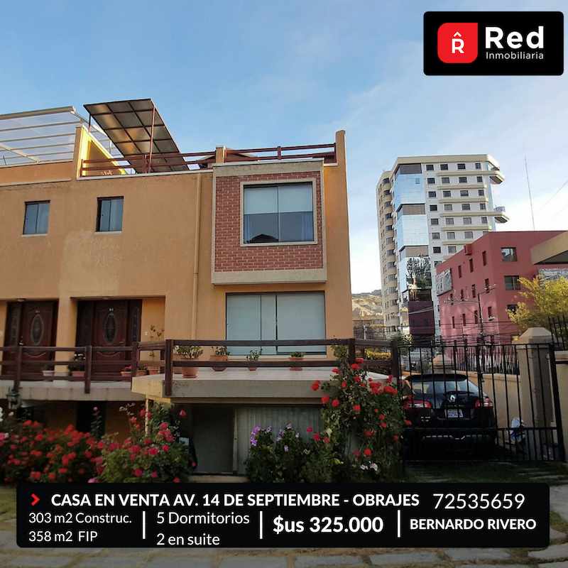 Casa en Obrajes en La Paz 5 dormitorios 5 baños 2 parqueos Foto 2