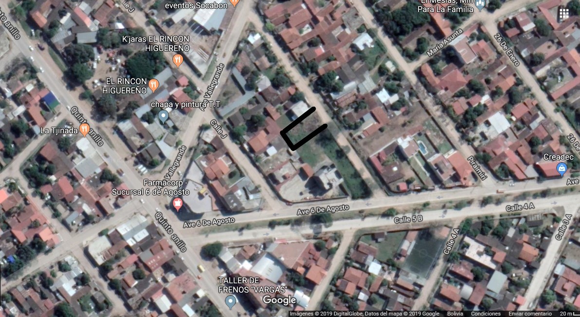 Terreno en VentaAv. 6 de agosto 5to anillo zona La Cuchilla    Foto 1