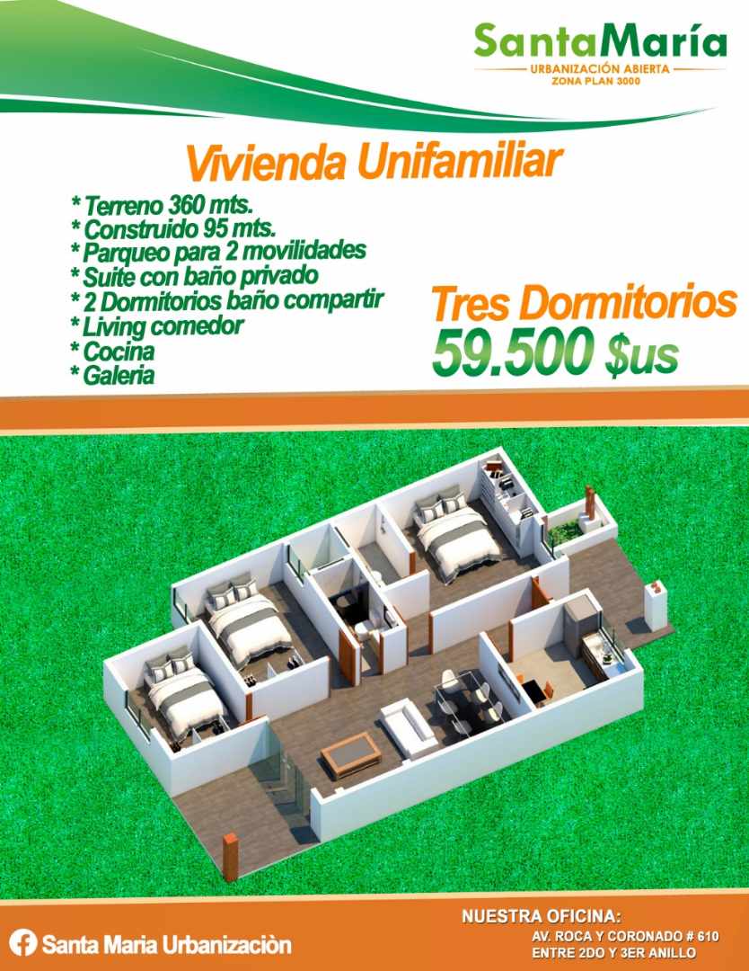 Casa en El Equior en Santa Cruz de la Sierra 2 dormitorios 2 baños 2 parqueos Foto 2