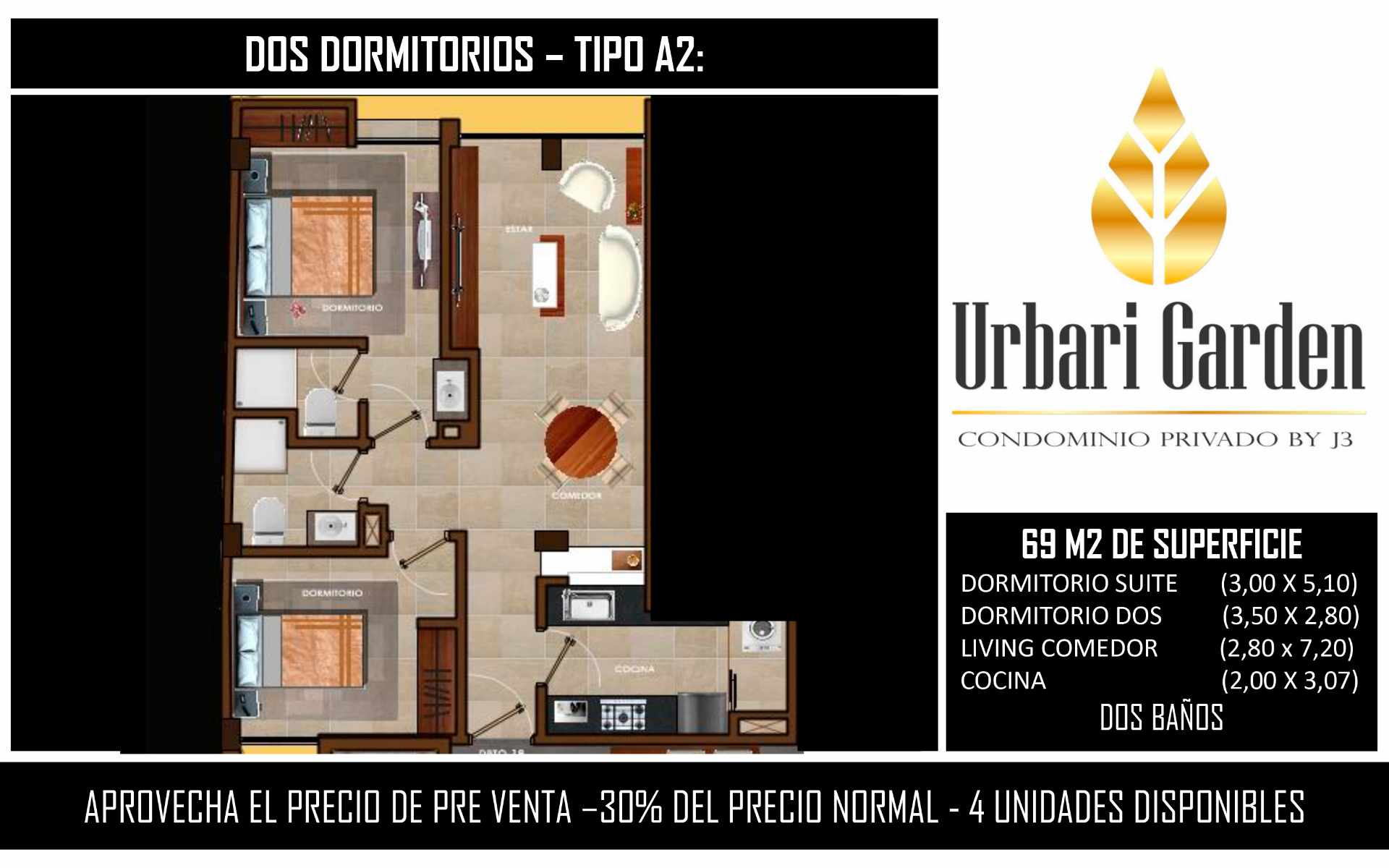 Departamento en Barrio Urbari en Santa Cruz de la Sierra 1 dormitorios 1 baños 1 parqueos Foto 12