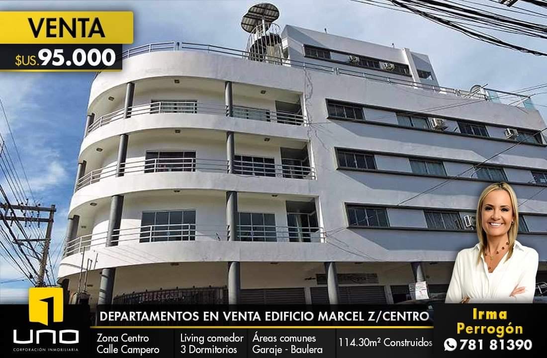 Departamento en VentaDepartamentos en venta Edificio Marcel Z/Centro calle Arenales esq.Campero  3 dormitorios 3 baños 1 parqueos Foto 1