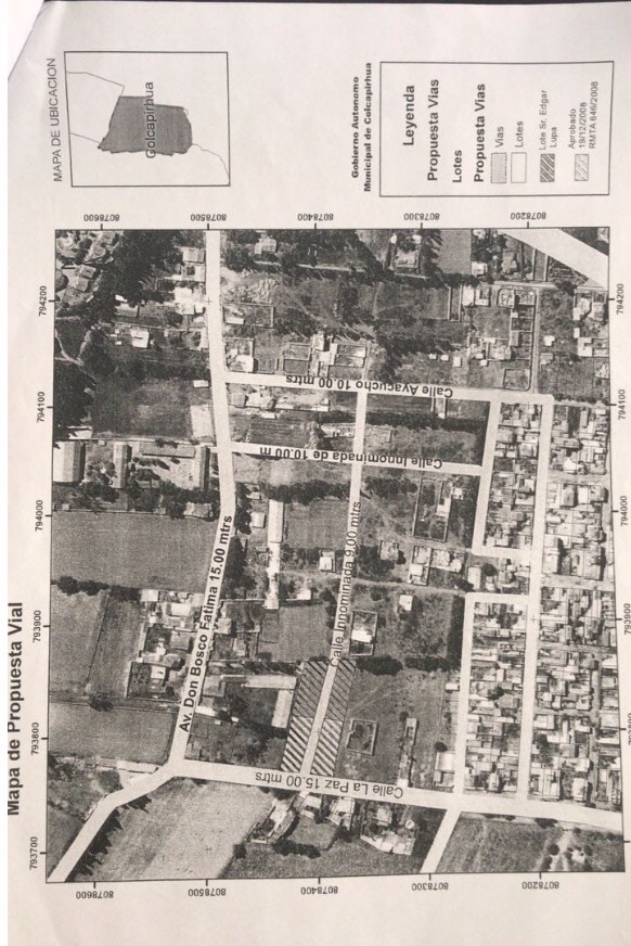 Terreno en VentaCalle La Paz,colcapirhua,cochabamba  Foto 2