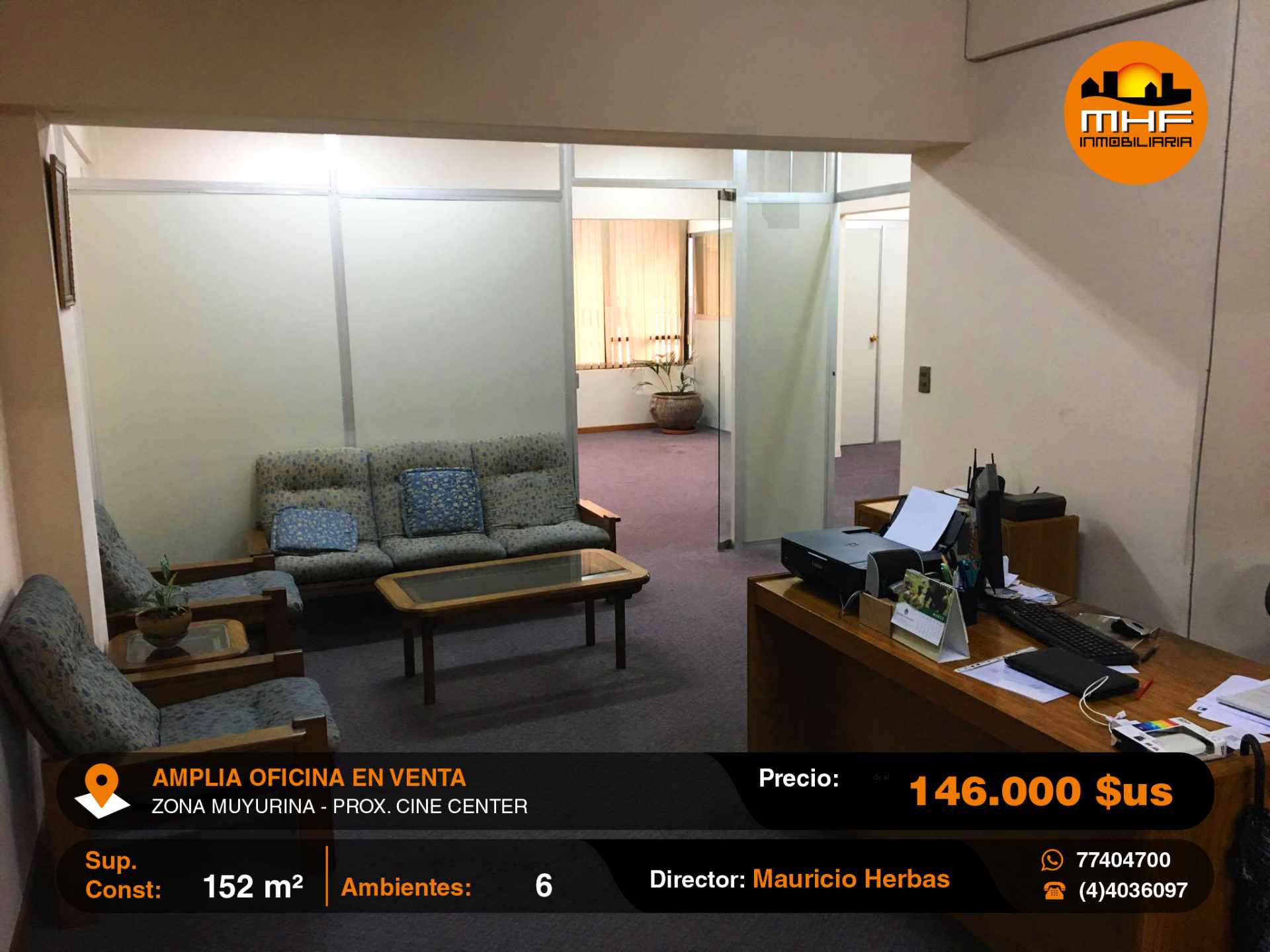 Oficina en Muyurina en Cochabamba 5 dormitorios 2 baños  Foto 4