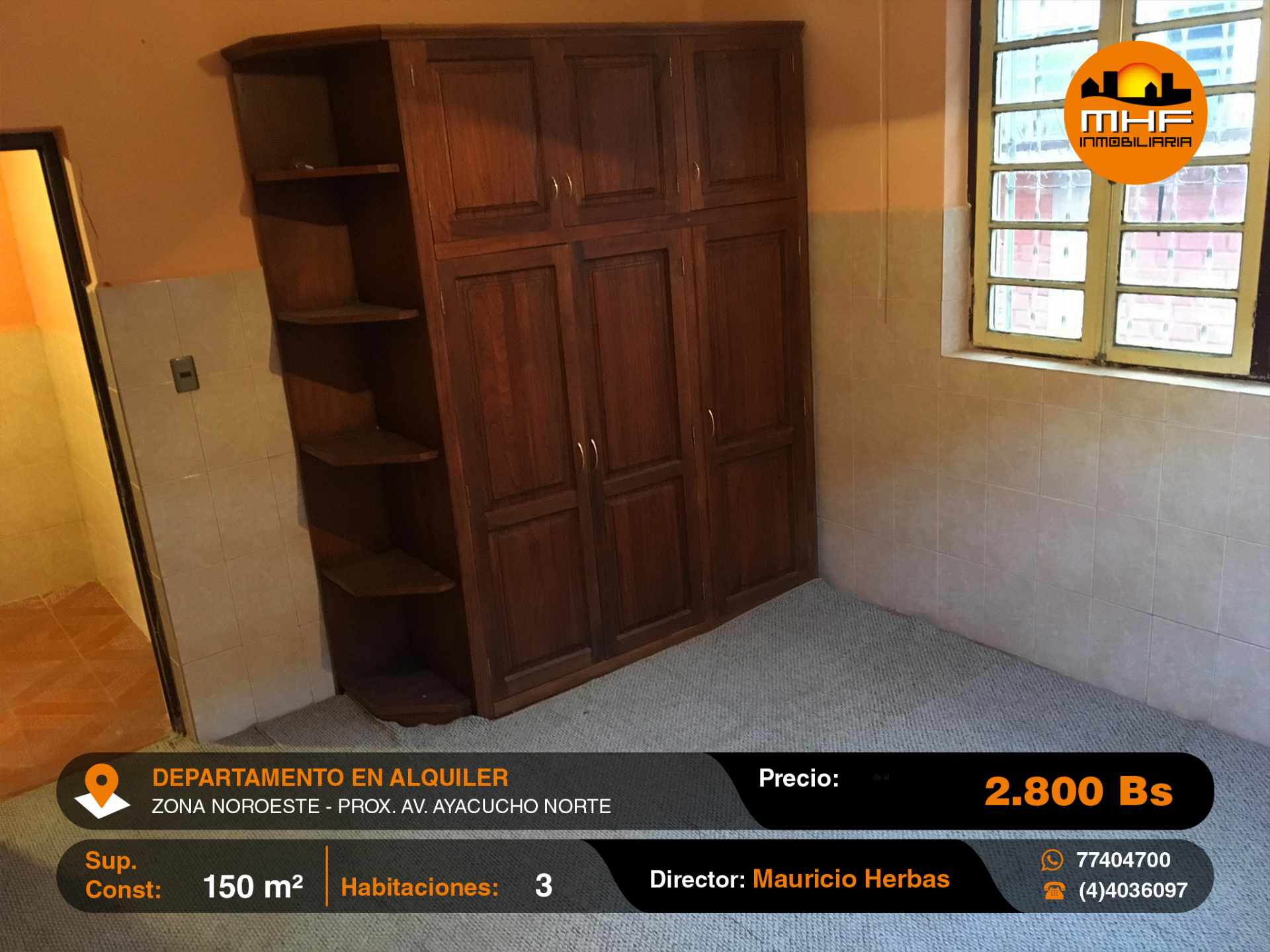 Departamento en Noroeste en Cochabamba 3 dormitorios 2 baños 1 parqueos Foto 5