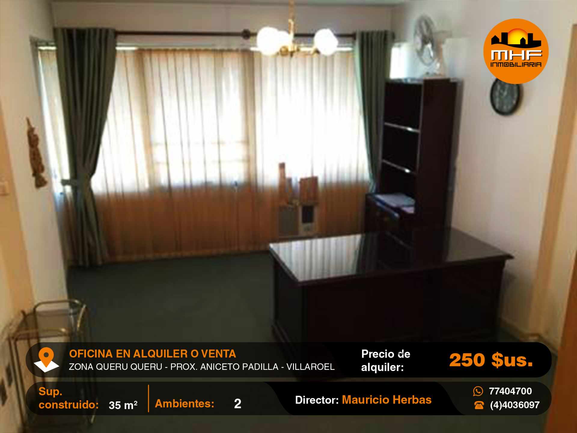 Oficina en Queru Queru en Cochabamba 2 dormitorios 1 baños  Foto 1