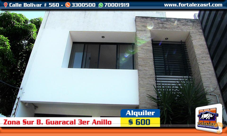 Casa en AlquilerCASA EN ALQUILER  Zona Sur, B Guaracal 3er y 4to Anillo Foto 1