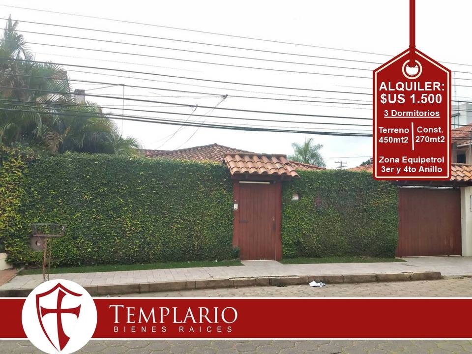 Casa en AlquilerZona Equipetrol entre 3er y 4to Anillo

 Foto 1