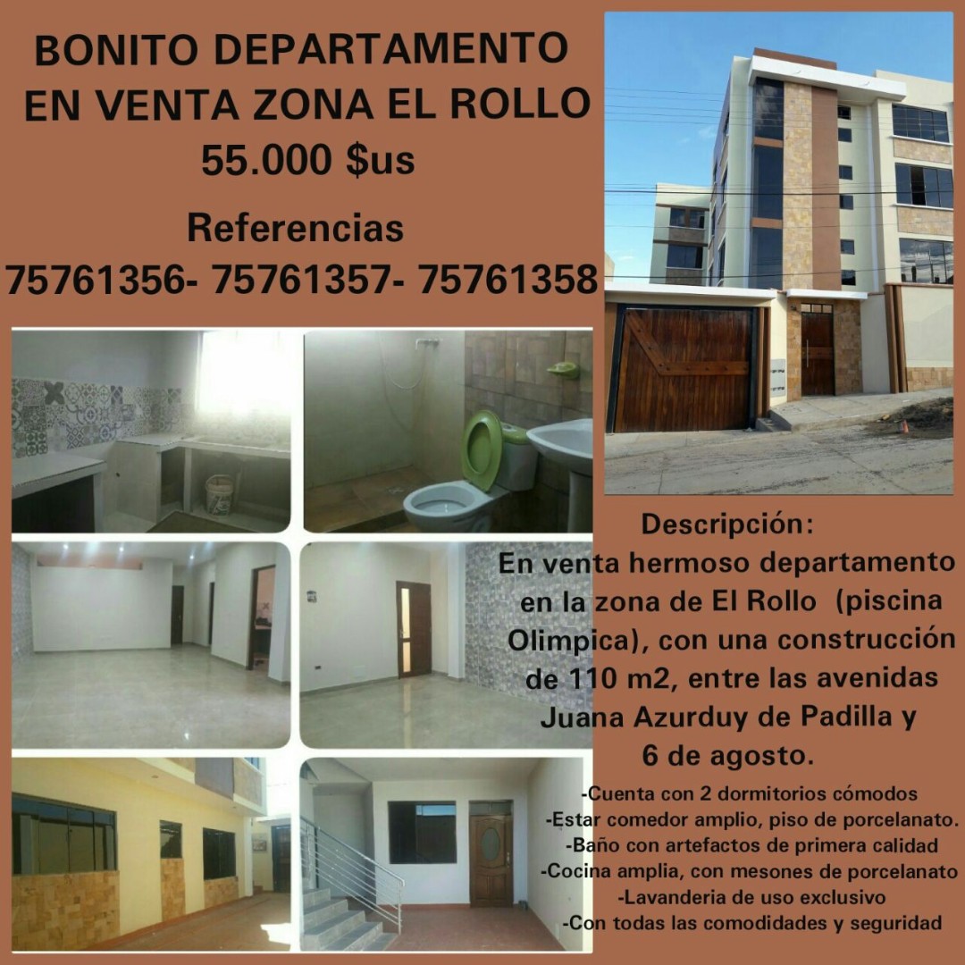 Departamento en Sucre en Sucre 3 dormitorios 2 baños 1 parqueos Foto 1