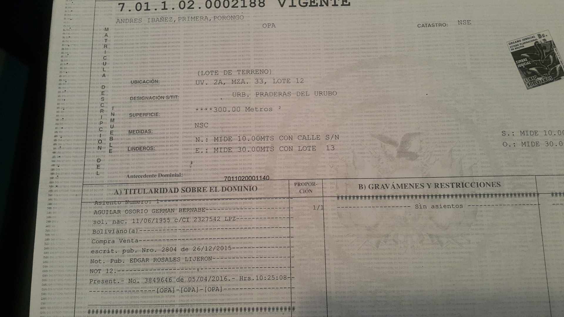 Terreno en Urubó en Santa Cruz de la Sierra    Foto 2