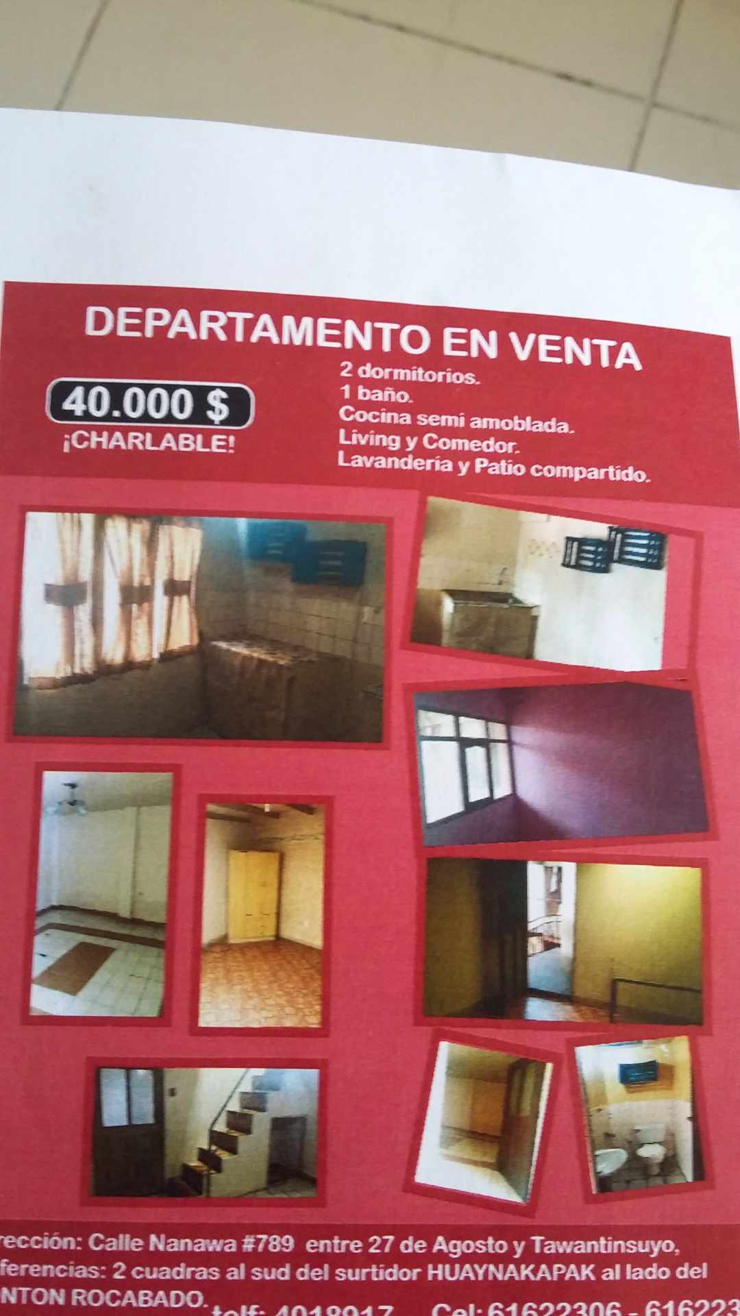 Departamento en VentaCalle nanawa #789 final Ladislao Cabrera  1 baños  Foto 1