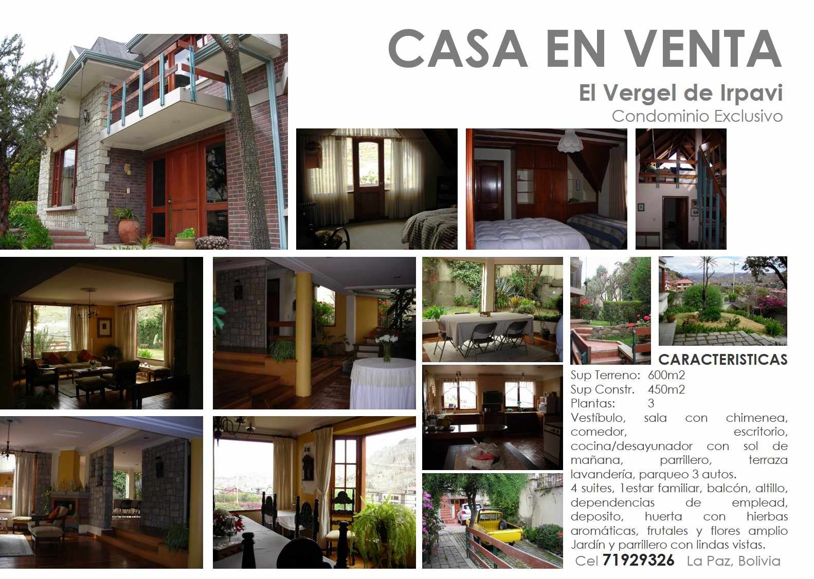 Casa en Irpavi en La Paz 4 dormitorios 5 baños 3 parqueos Foto 1