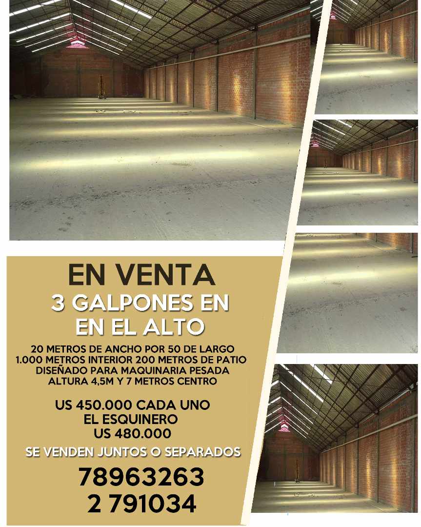 Galpón en Villa Adela en El Alto 1 dormitorios 1 baños  Foto 1