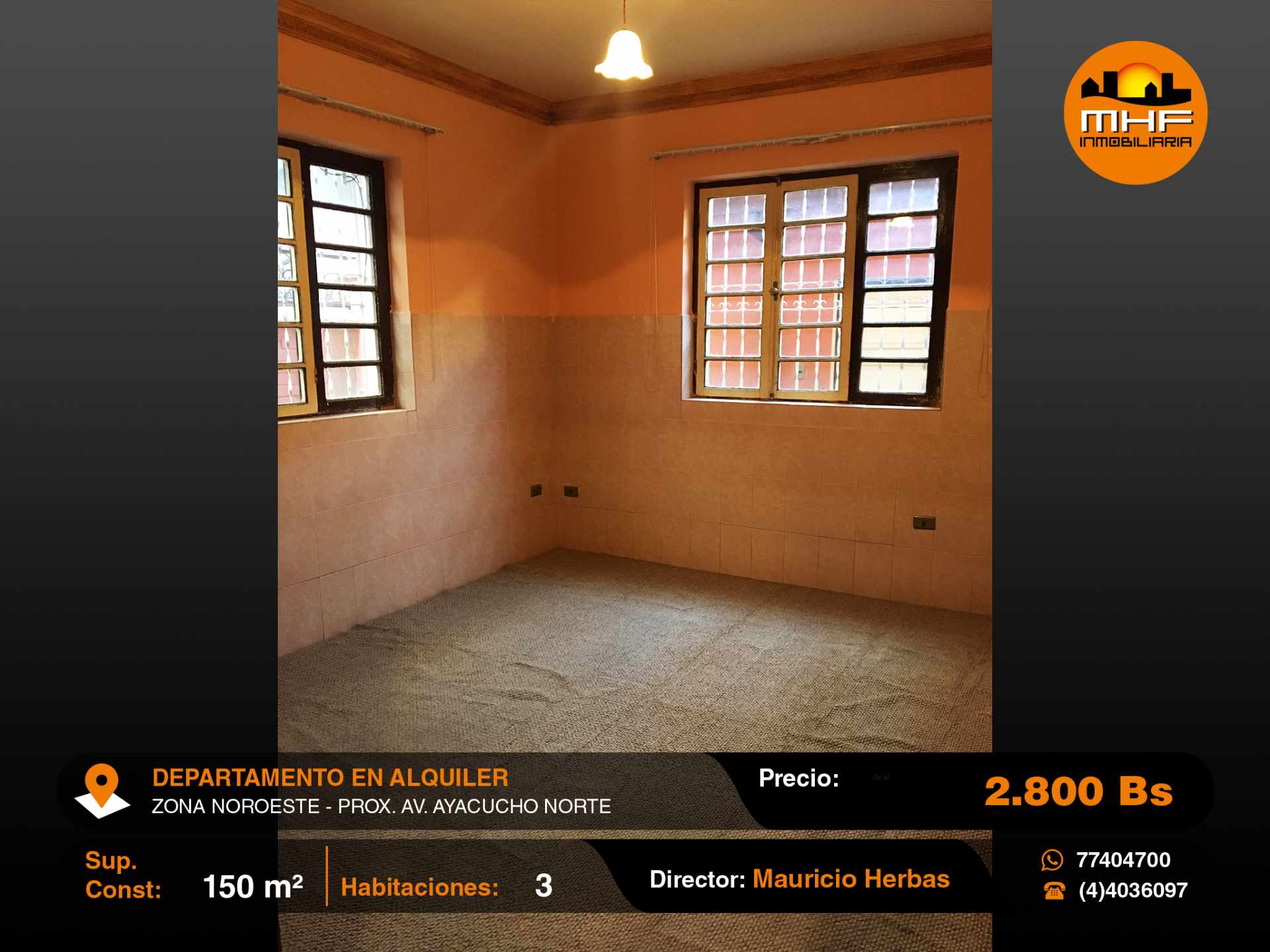 Departamento en Noroeste en Cochabamba 3 dormitorios 2 baños 1 parqueos Foto 3