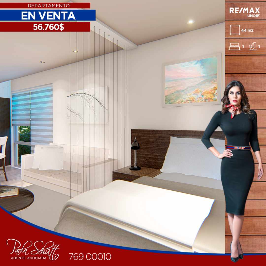 Departamento en VentaJuan Capriles entre  Av. Gualberto Villaroel y Av. Santa Cruz 1 dormitorios 1 baños  Foto 10