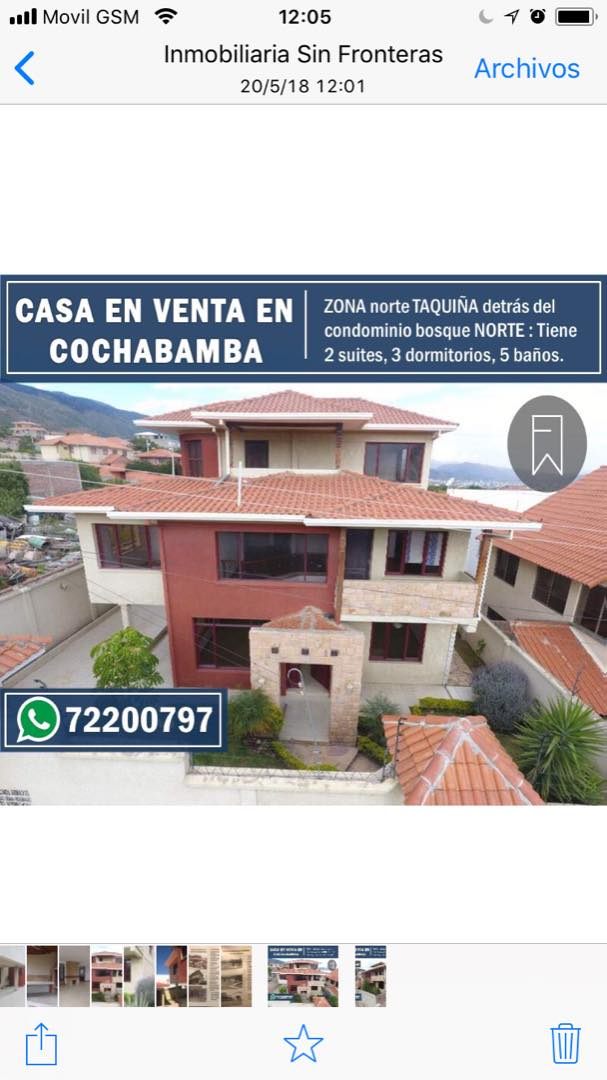 Casa en Villa Taquiña en Cochabamba 5 dormitorios 5 baños 3 parqueos Foto 14