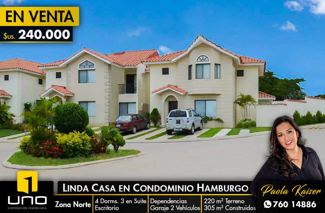 Casa en VentaZONA NORTE CONDOMINIO HAMBURGO Foto 1