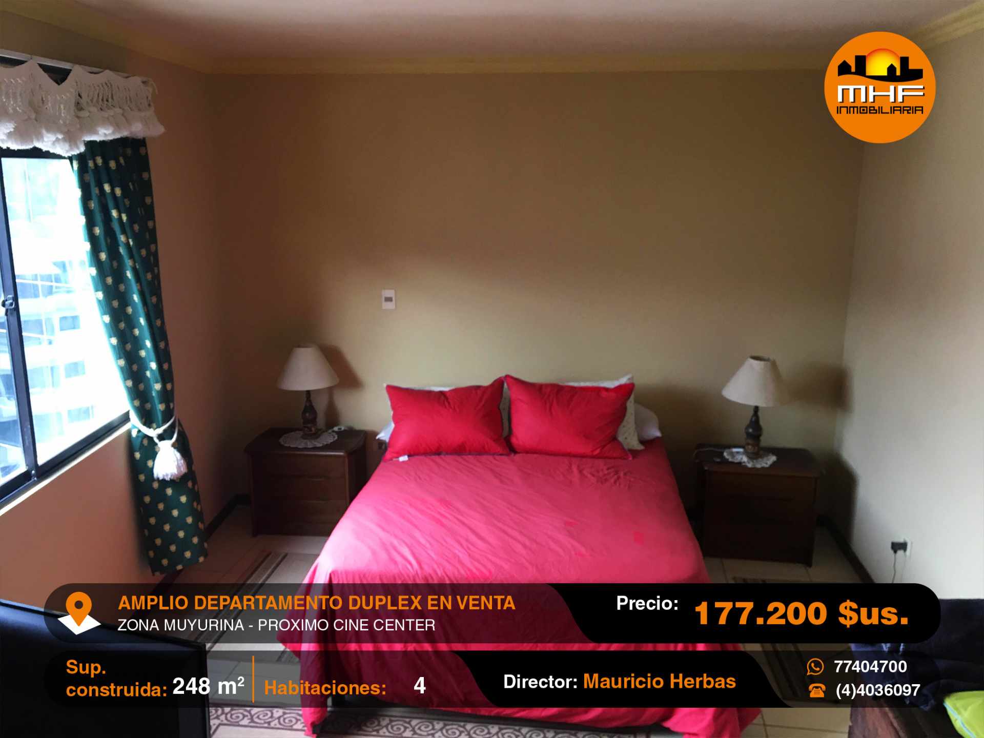 Departamento en Muyurina en Cochabamba 4 dormitorios 4 baños 2 parqueos Foto 3