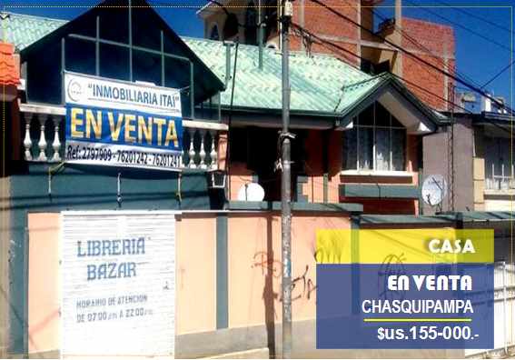 Casa en VentaCASA EN VENTA – Zona  Chasquipampa Foto 1