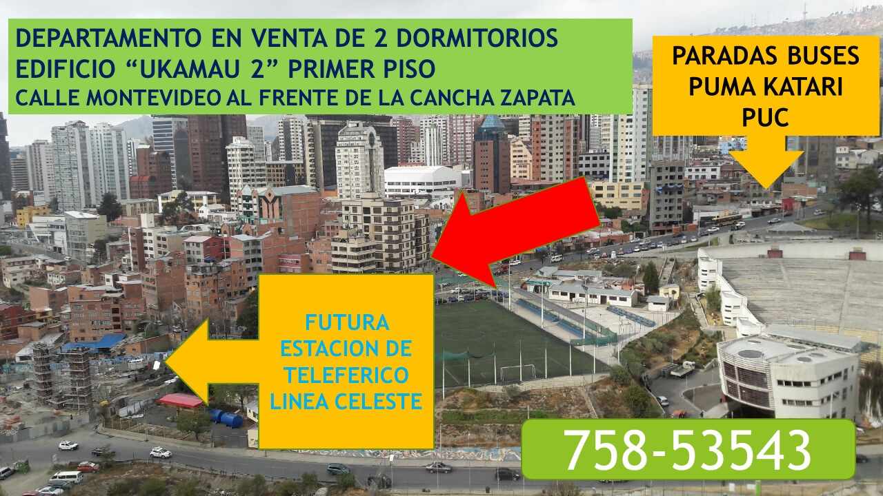 Departamento en San Jorge en La Paz 2 dormitorios 1 baños  Foto 2