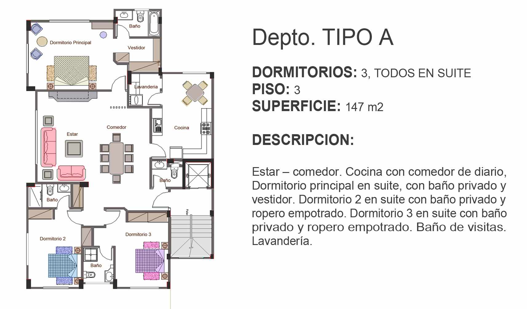Departamento en Achumani en La Paz 3 dormitorios 4 baños 1 parqueos Foto 5