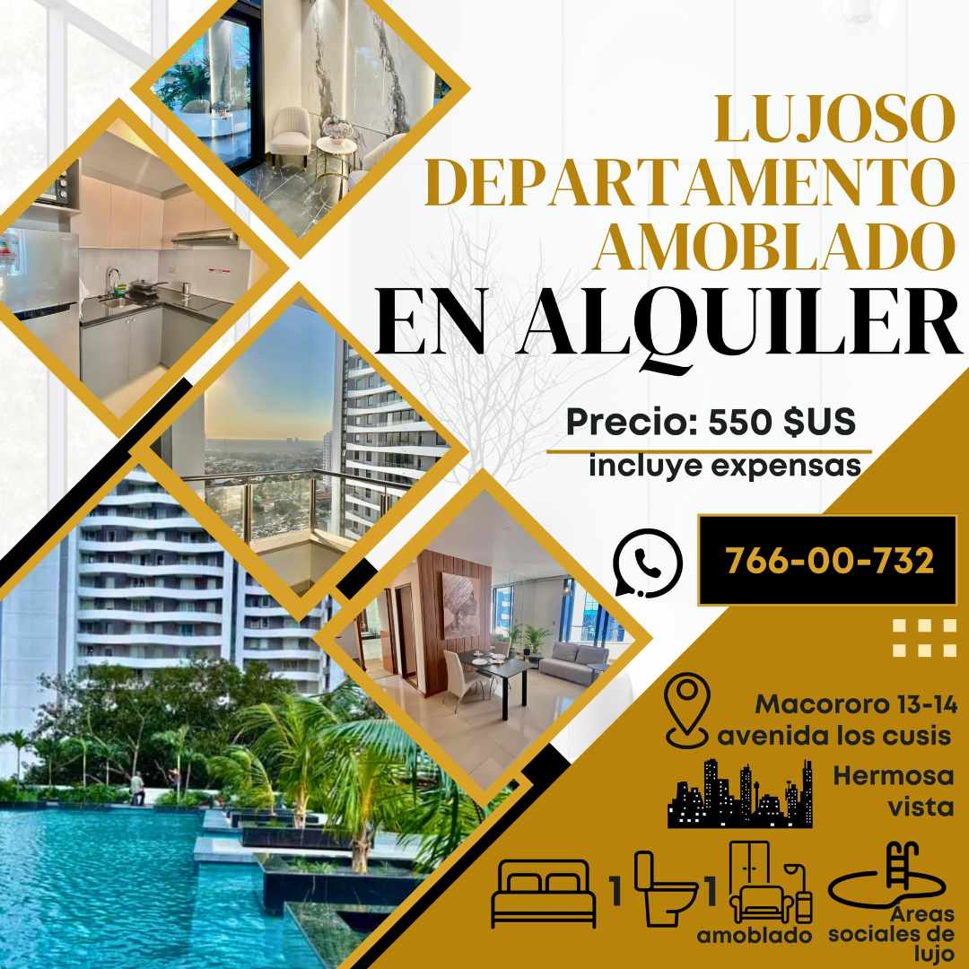 Departamento en Entre 2do y 3er anillo Norte en Santa Cruz de la Sierra 1 dormitorios 1 baños  Foto 1