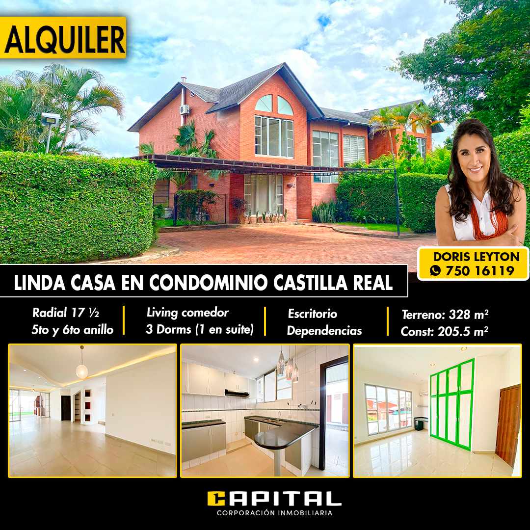 Casa BONITA CASA EN ALQUILER EN CONDOMINIO ZONA DOBLE VIA LA GUARDIA Foto 1