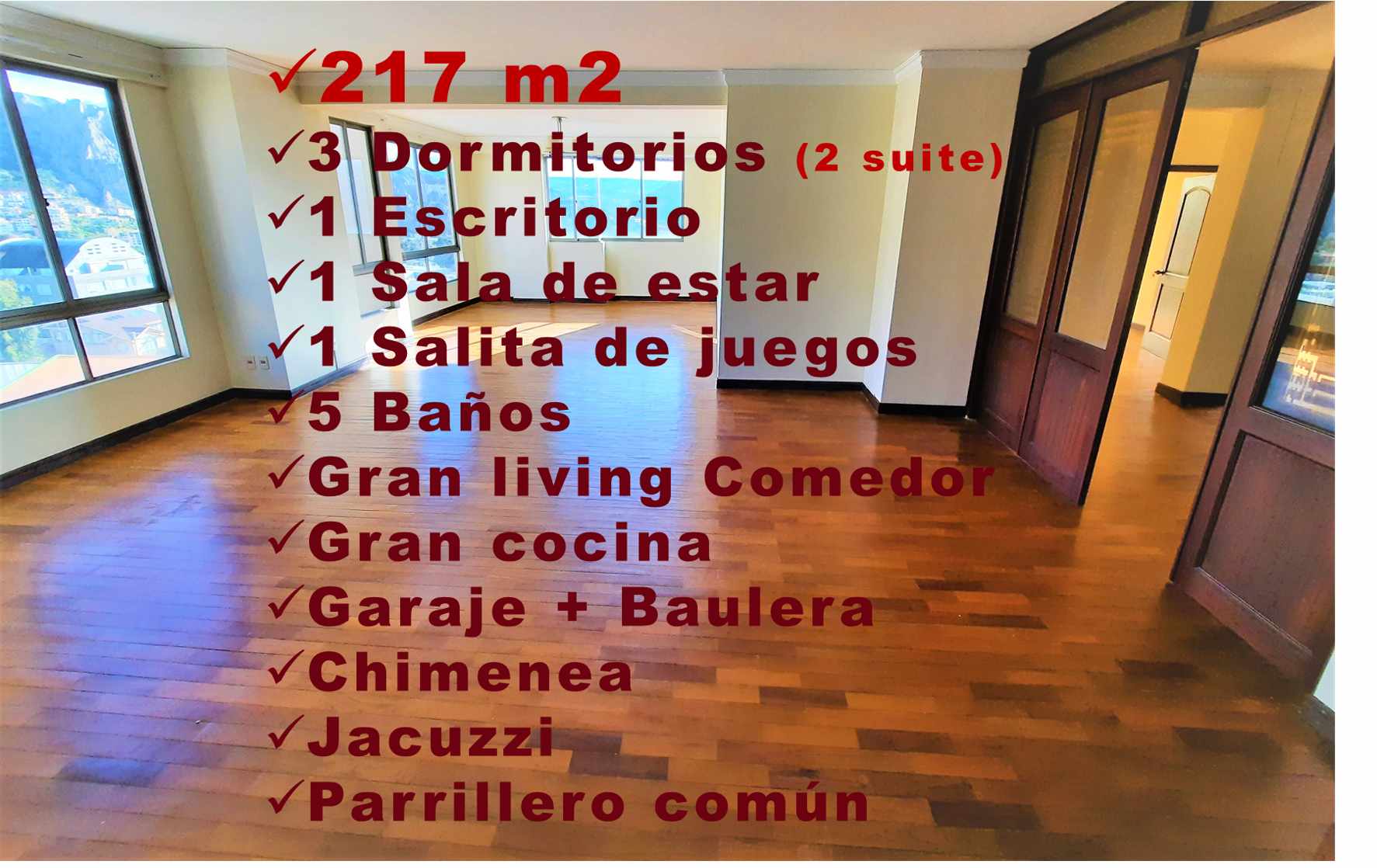 Departamento en Calacoto en La Paz 4 dormitorios 5 baños 2 parqueos Foto 2