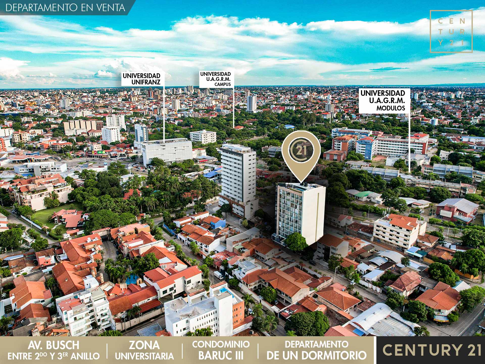 Departamento en AlquilerAv Busch y Av San Martin Calle 1 1 dormitorios 1 baños  Foto 1