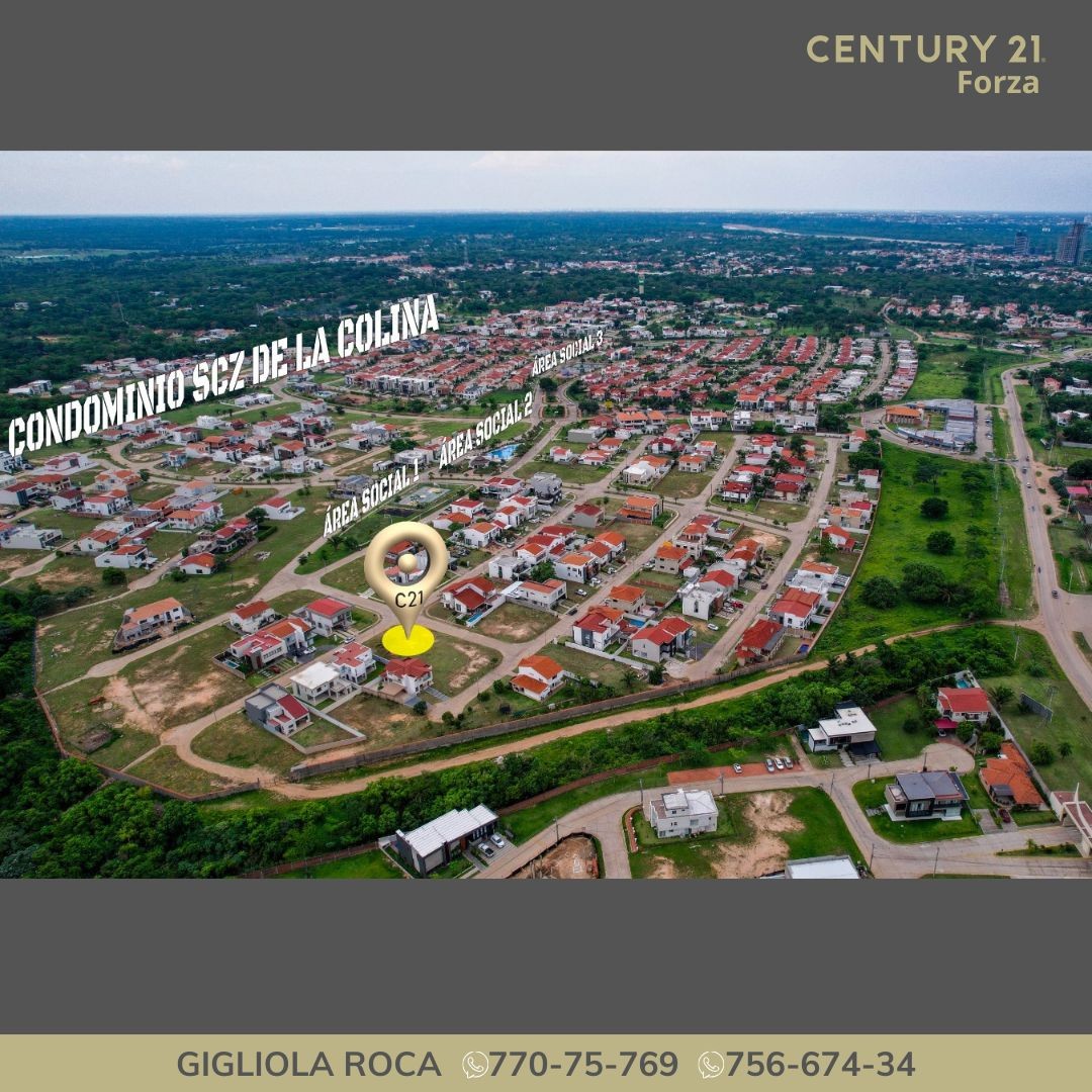 Terreno en VentaEN VENTA HERMOSO TERRENO PLANO COND.SANTA CRUZ DE LA COLINA II URUBO    Foto 7