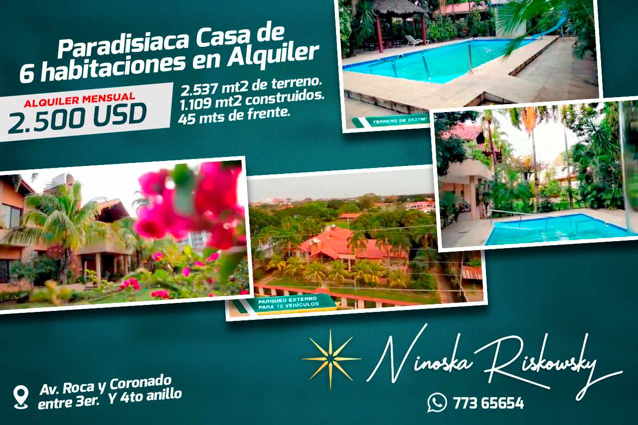 En Alquiler a $us 2,500 Foto 1