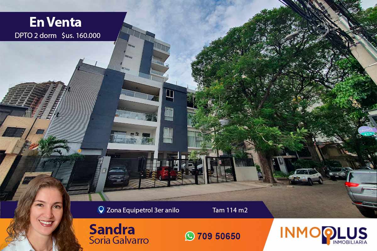 Departamento en Equipetrol en Santa Cruz de la Sierra 2 dormitorios 3 baños 1 parqueos Foto 1