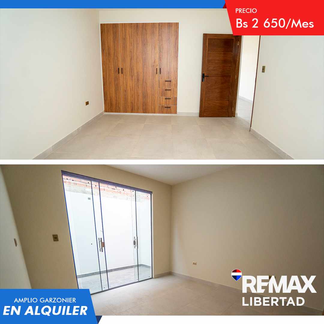 Departamento en AlquilerC. ISMAEL CESPEDES entre c. CHIMANE y c. LUIS MONTANO 1 dormitorios 1 baños 1 parqueos Foto 1