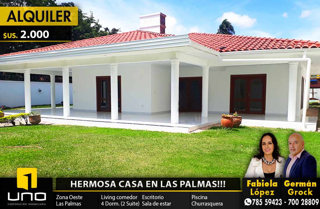 Casa en Las Palmas en Santa Cruz de la Sierra 4 dormitorios 4 baños 5 parqueos Foto 1