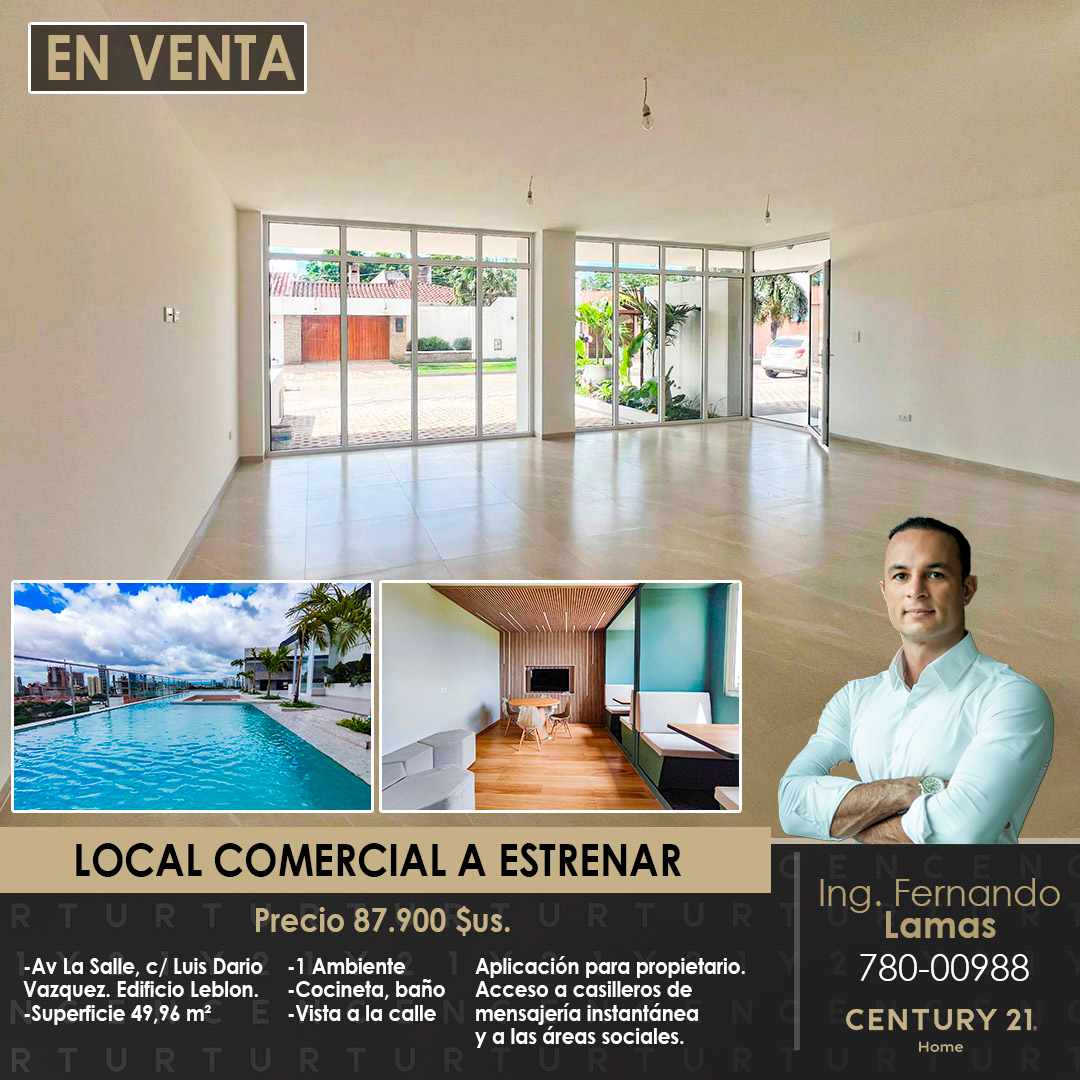 Local comercial en Entre 2do y 3er anillo Norte en Santa Cruz de la Sierra 1 dormitorios 1 baños  Foto 1