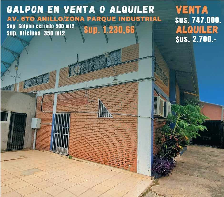 Galpón Av. 6to anillo del Cambodromo ( ZONA PARQUE INDUSTRIAL) Foto 1
