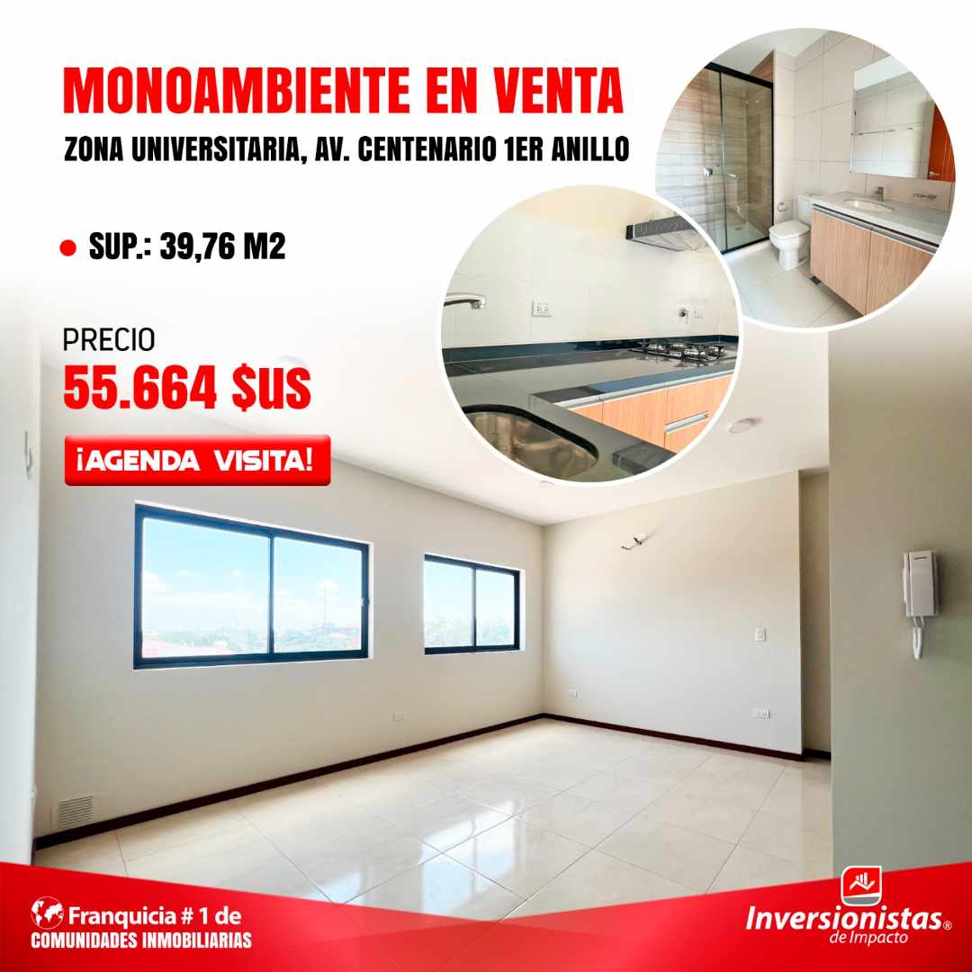 Departamento en VentaCalle Chilo Av. Centenario 1 dormitorios 1 baños  Foto 1