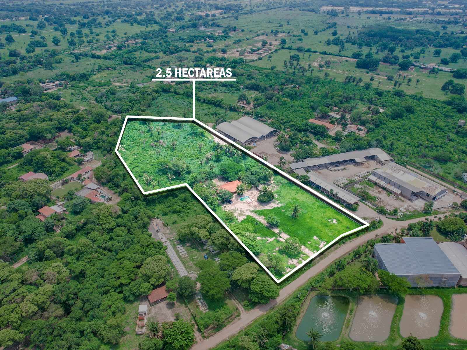 Quinta propiedad agrícola en VentaCARRETERA A COTOCA KM12,  2,5 HAS Foto 2