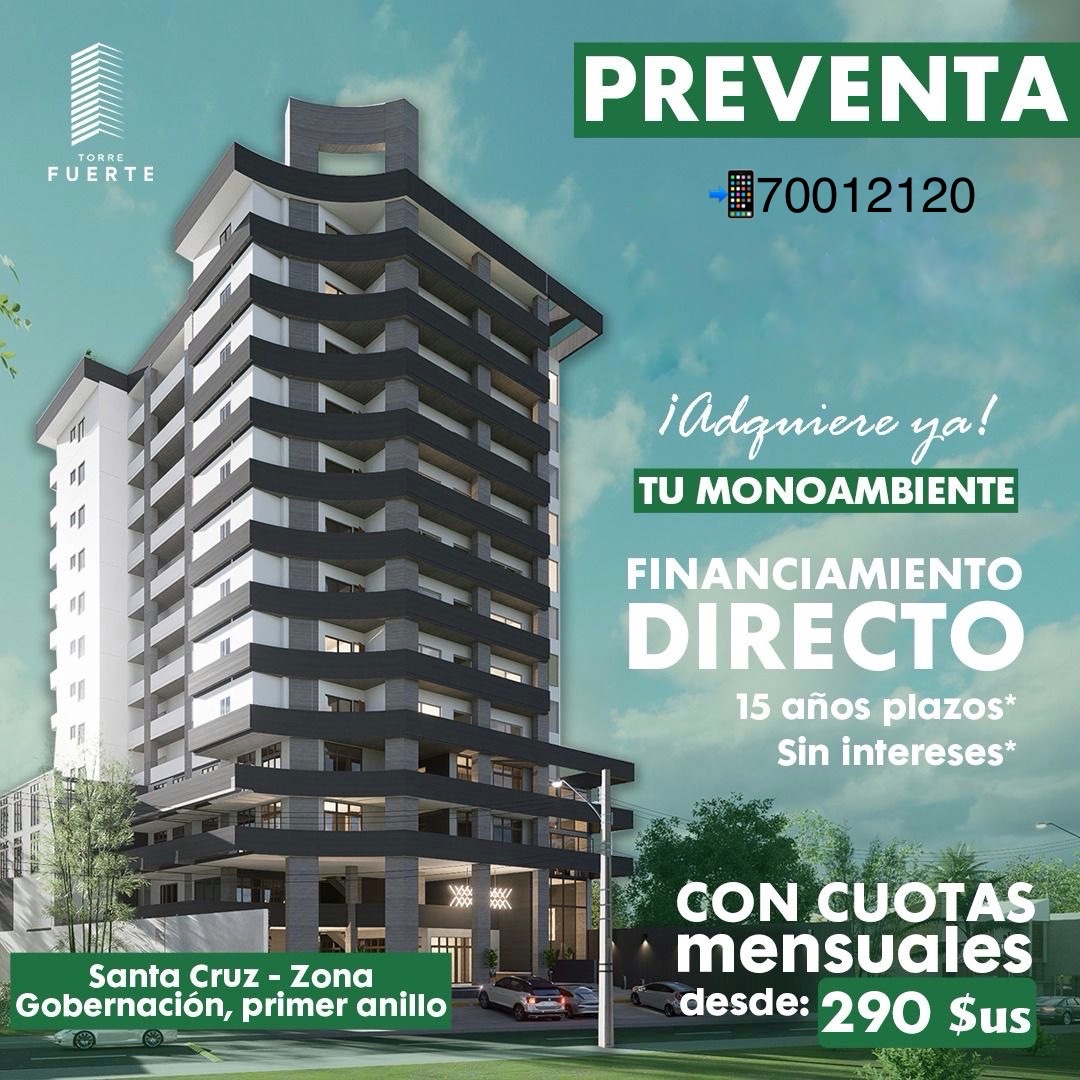 Departamento en Venta1er anillo zona Gobernación  Foto 1