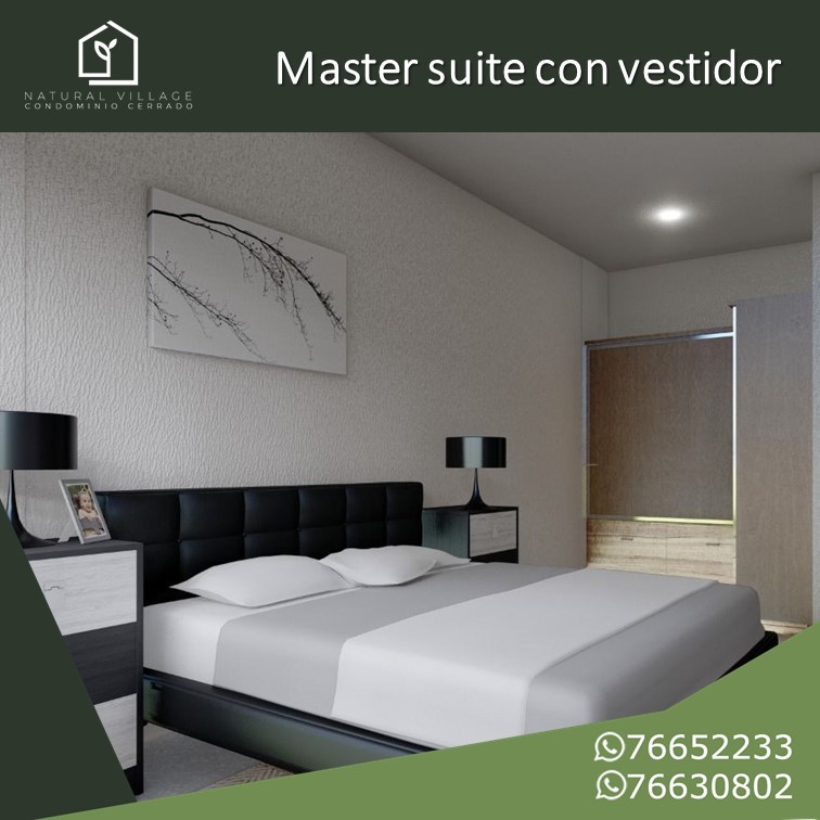 Casa Casas 3 Dormitorios Condominio Natural Village (Av. Banzer y Km 8.5 entrando 6 km por Mainter) Foto 4