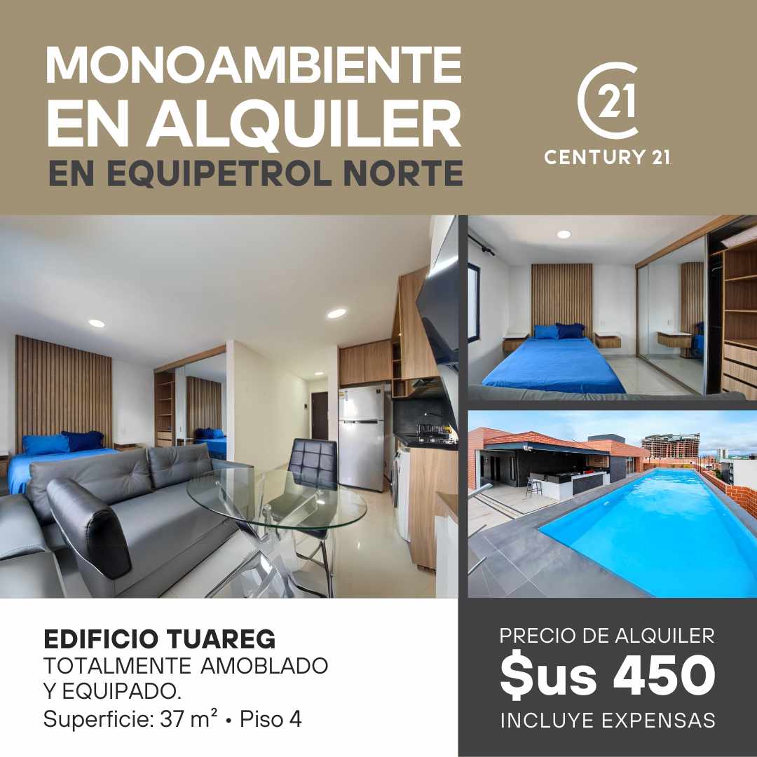 Departamento en AlquilerEquipetrol, Monoambientes amoblados en Alquiler 1 dormitorios 1 baños  Foto 2