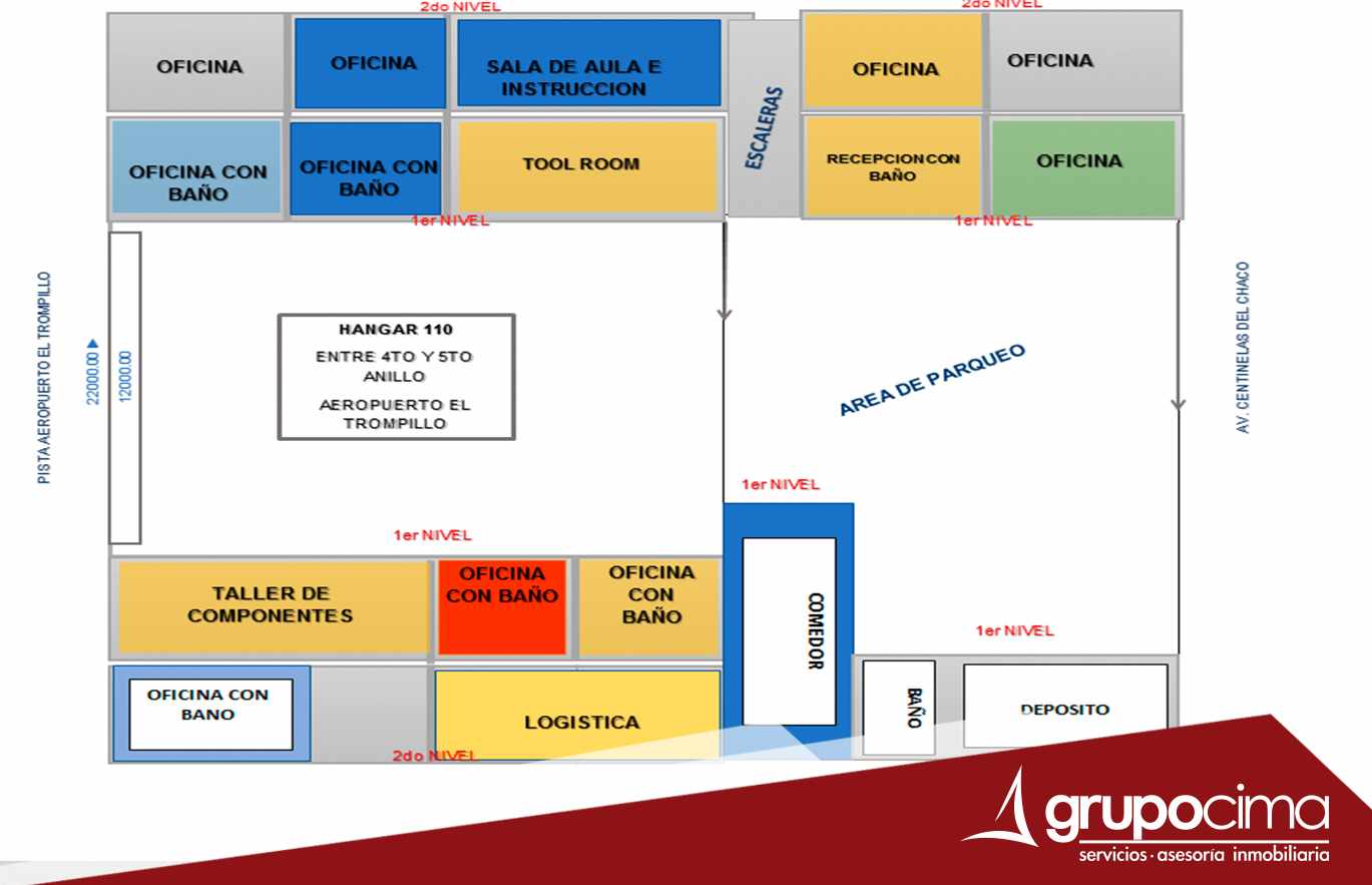 Oficina en VentaZ/ SUR HANGAR AEROPUERTO EL TROMPILLO 10 dormitorios 4 baños 6 parqueos Foto 4