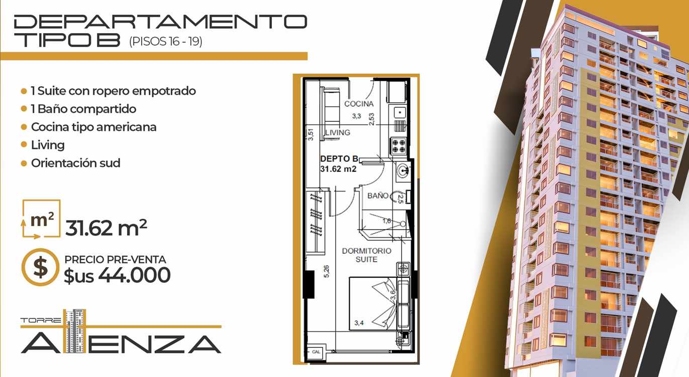 Departamento en Cala Cala en Cochabamba 3 dormitorios 3 baños 1 parqueos Foto 37