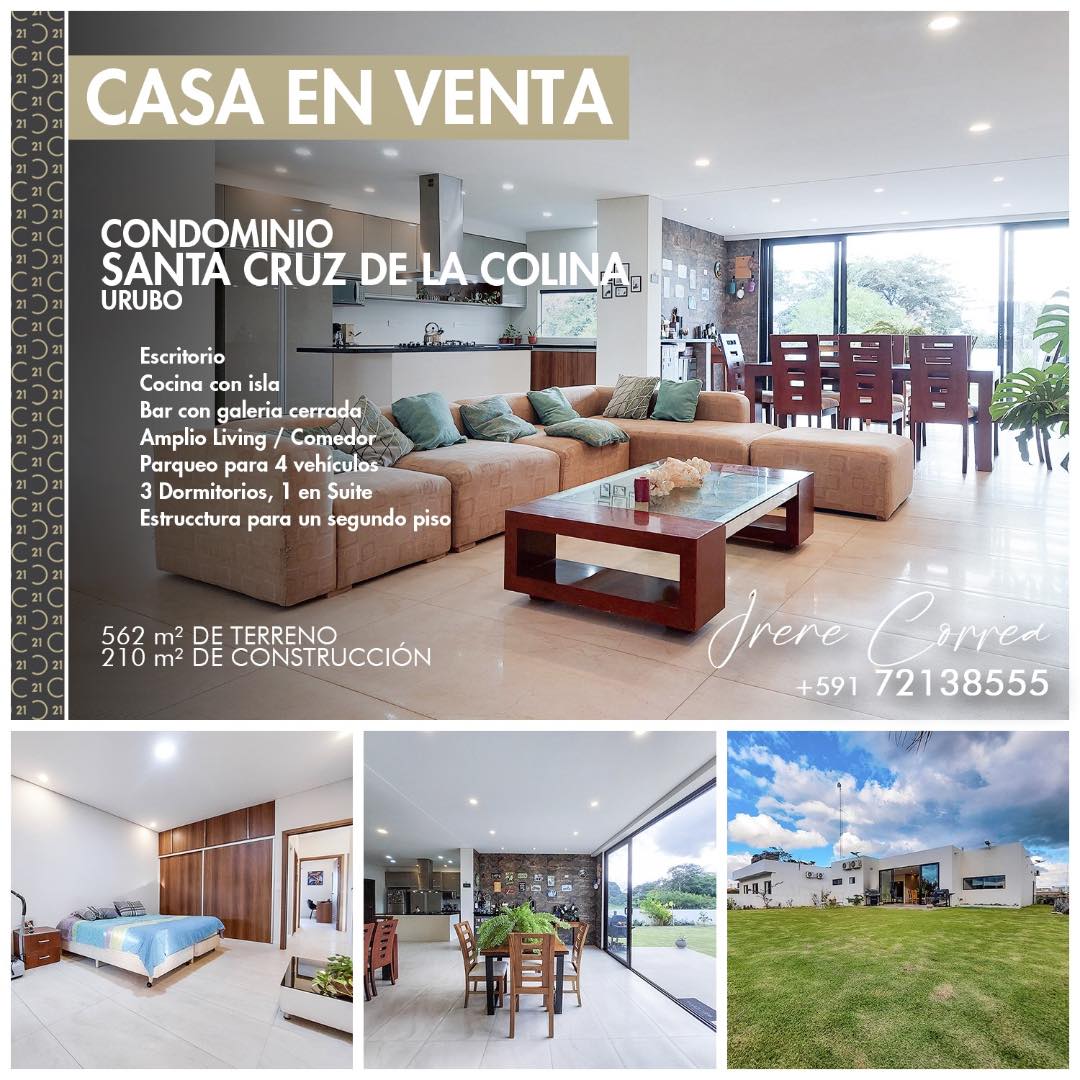 Casa en VentaCasa en Venta Urubó Condominio Santa Cruz de la Colina  3 dormitorios 3 baños 3 parqueos Foto 1