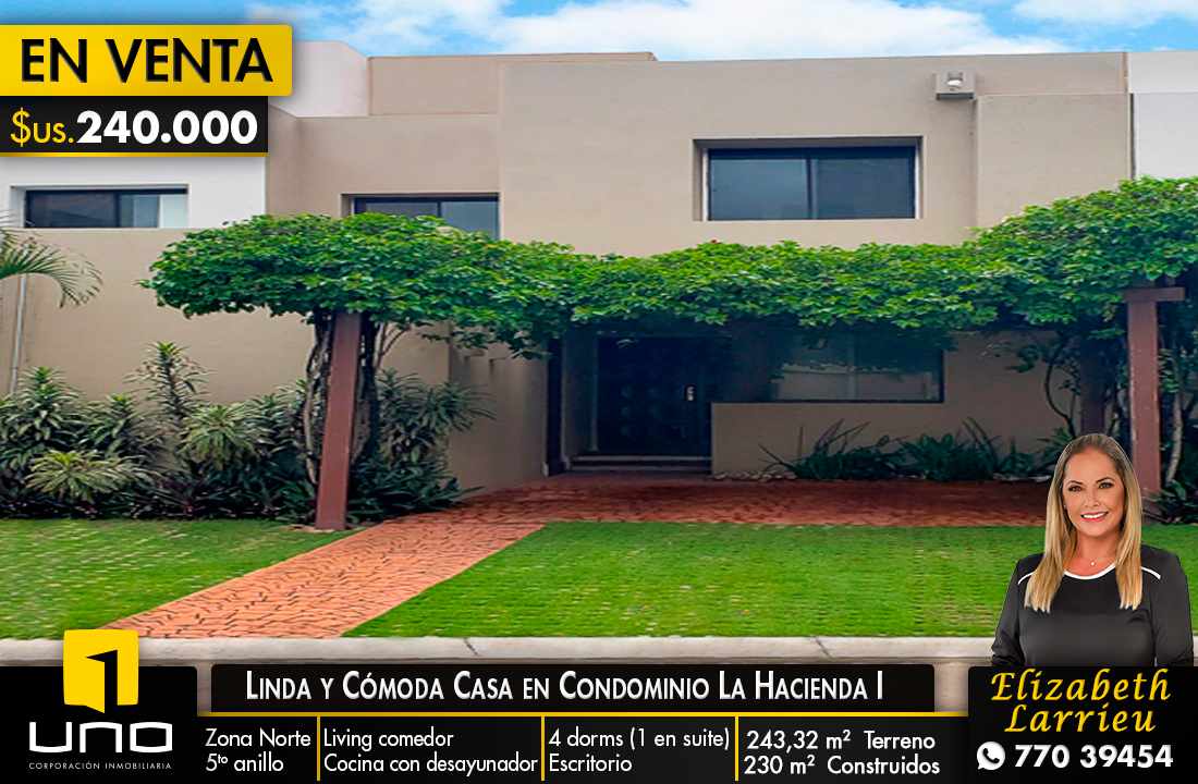 Casa LINDA Y CÓMODA CASA DE 2 PLANTAS EN CONDOMINIO LA HACIENDA 1 Foto 1
