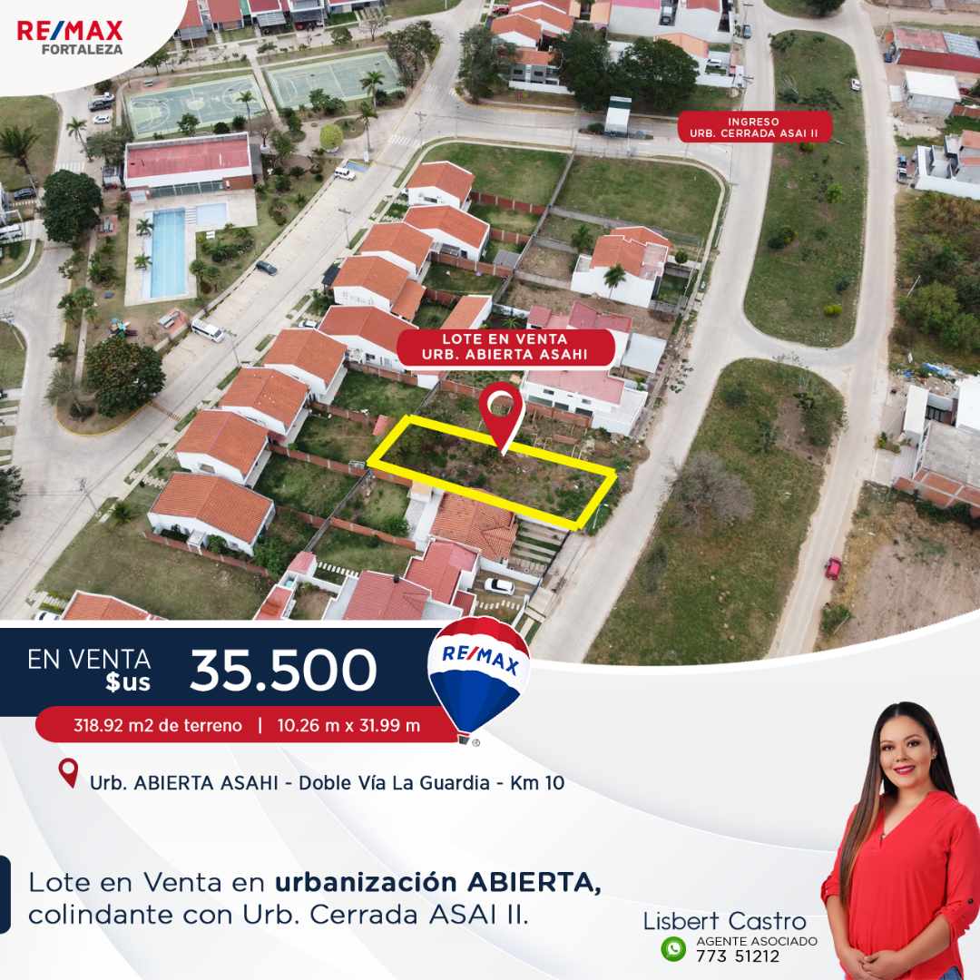 Terreno Lote en venta ideal para tu vivienda Urbanización ABIERTA ASAHI  –  Av. Doble Vía La Guardia KM10 Foto 1