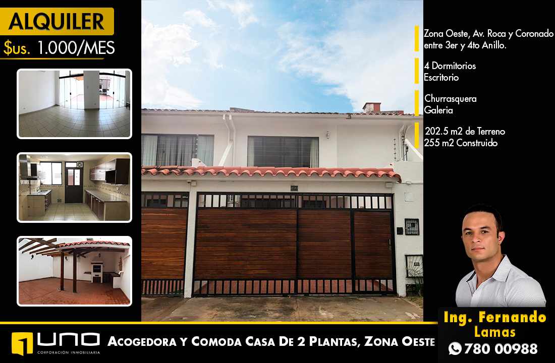 Casa ZONA OESTE, ROCA Y CORONADO, ENTRE 3ER Y 4TO ANILLO Foto 1