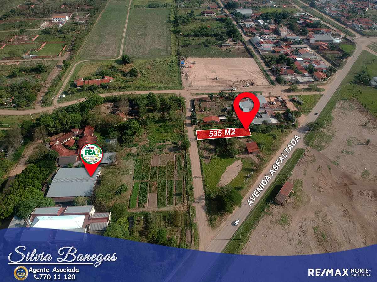 Terreno Zona Norte. Av. Banzer, entrando por La Chonta, pasando el Cond. Las Brisas y Triplex, a media cuadra de avenida asfaltada.Al frente del comedor de la Facultad de Ciencias Agrícolas UAGRM Foto 11